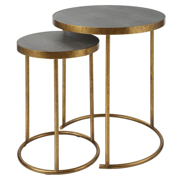 Aragon Brass Nesting Tables, S 2 Cheap