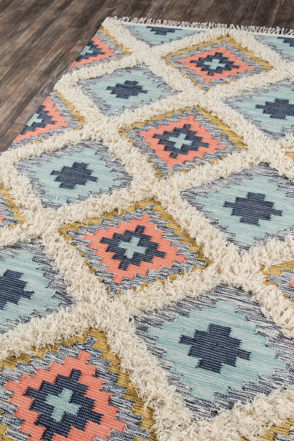 Contemporary Hand Made Multicolored Rug For Discount