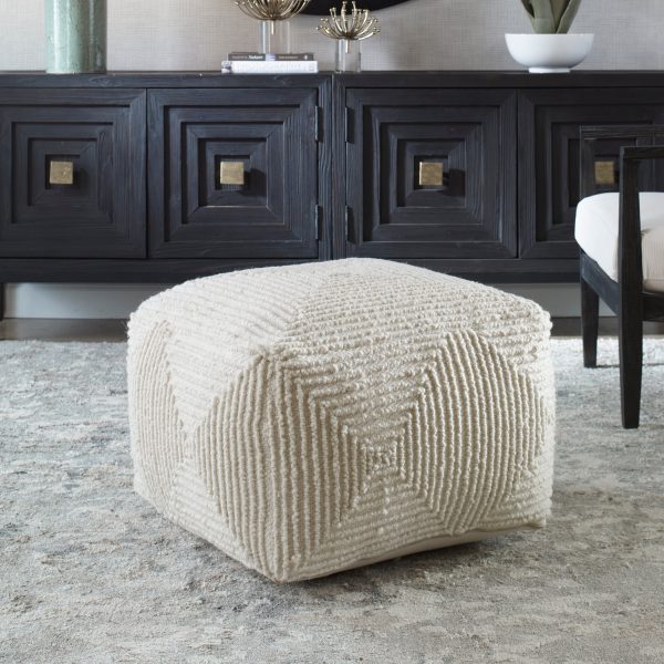 Sovanna Geometric Pouf Online Sale