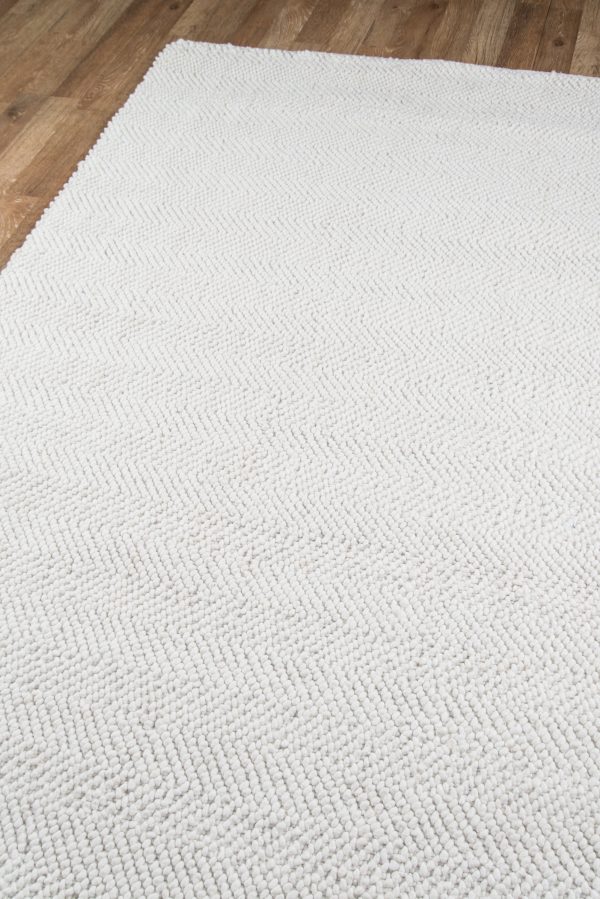 Hand Woven Washington White Area Rug Hot on Sale