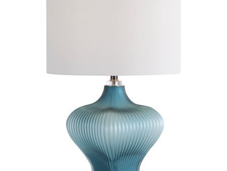 Marjorie Frosted Turquoise Table Lamp Online Sale