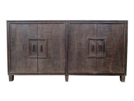 4 Door Frame Detail Rough Hewn Sideboard on Sale