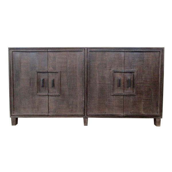 4 Door Frame Detail Rough Hewn Sideboard on Sale