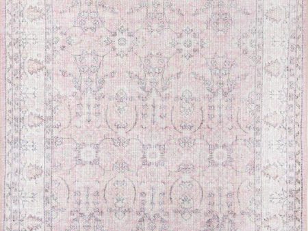 Traditional  Machine Made Pink Rug Hot on Sale