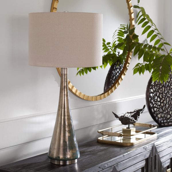 Contour Metallic Glass Table Lamp Cheap