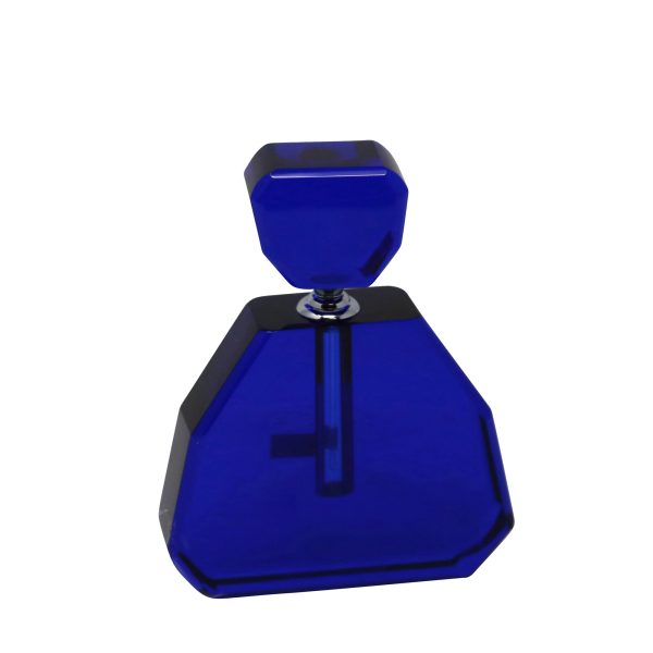 Blue Crystal Perfume Bottle, Wide 6  on Sale