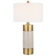 Adelia Ivory & Brass Table Lamp Online Hot Sale