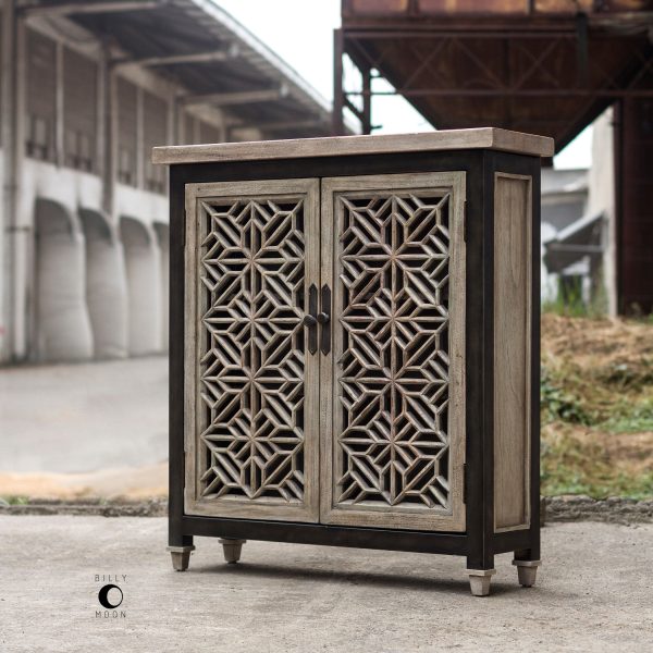 Branwen Aged White Accent Cabinet For Sale