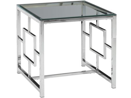 Silver Metal Glass Accent Table, Kd Online Hot Sale