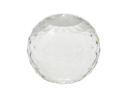 Faceted Clear Glass Orb 4.75  For Cheap