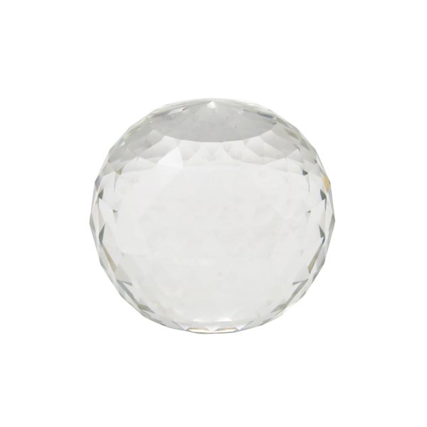 Faceted Clear Glass Orb 4.75  For Cheap