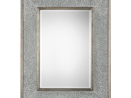 Draven Textured Silver Mirror For Sale