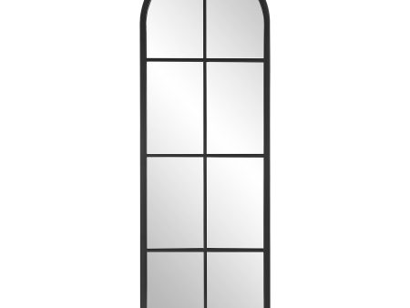 Amiel Black Arch Window Mirror Online now