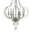 Genie 6 Light Polished Nickel Chandelier Online now