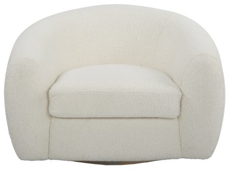 Capra  Art Deco White Swivel Chair Sale