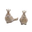 S 2 Resin Birds W Crowns, Brown Discount