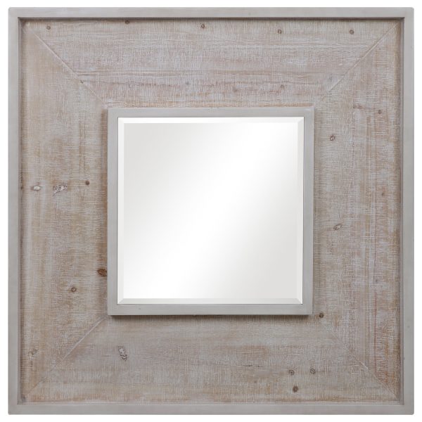 Alee Driftwood Square Mirror For Cheap