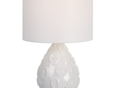 Loop White Glaze Table Lamp Online now