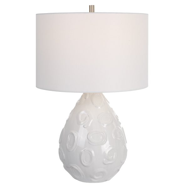 Loop White Glaze Table Lamp Online now