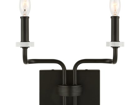 Ebony Elegance 2 Light Sconce on Sale