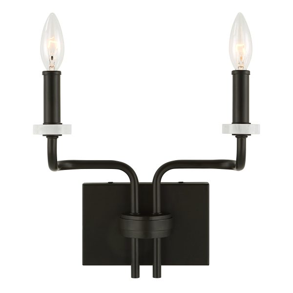 Ebony Elegance 2 Light Sconce on Sale