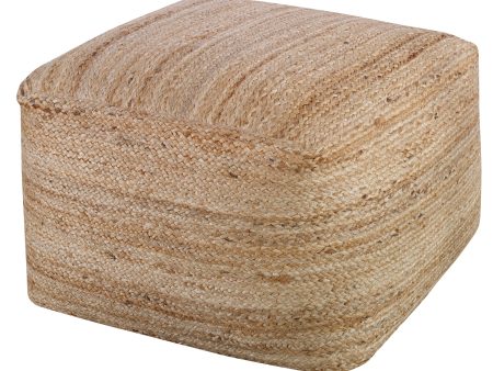 Camden Braided Hemp Pouf For Discount