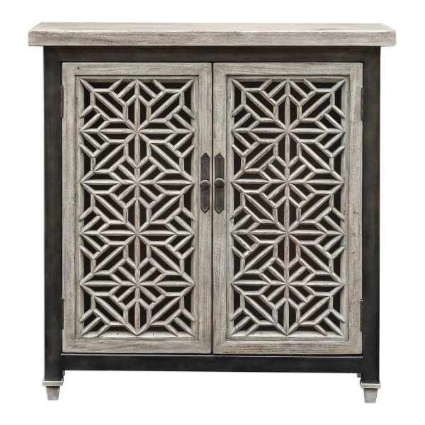 Branwen Aged White Accent Cabinet For Sale