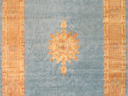 Antique Kerman Collection Lamb s Wool Area Rug-11  9  X 13  8  , L. Blue Supply