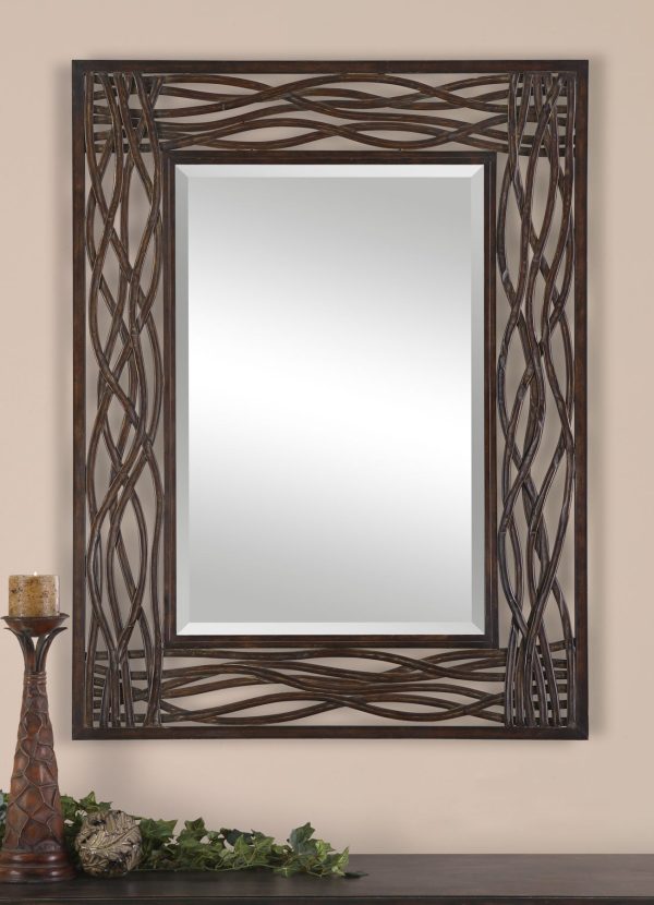 Dorigrass Brown Metal Mirror on Sale