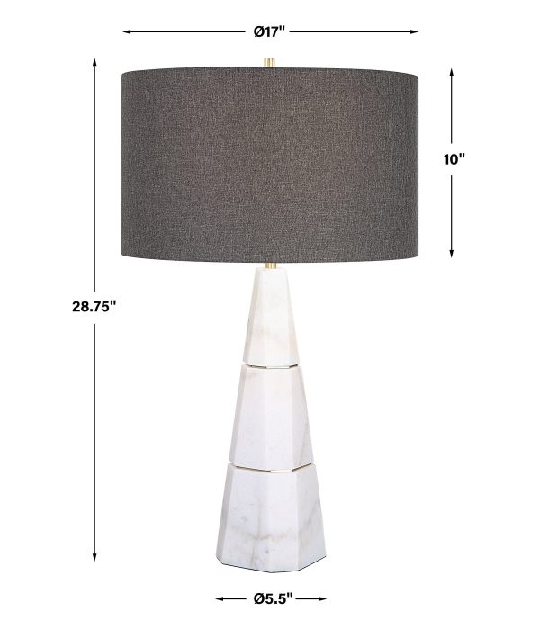 Citadel White Marble Table Lamp on Sale