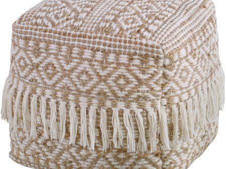 Boheme Wool & Hemp Pouf For Discount