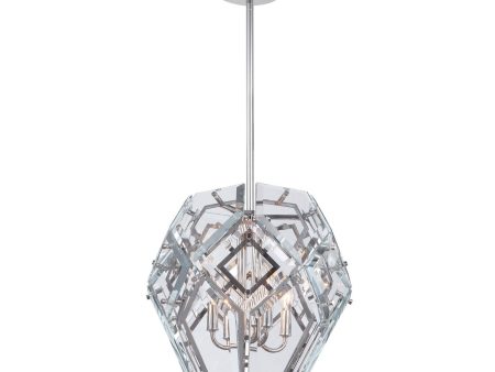 Noorvik 4 Light Geometric Pendant For Sale