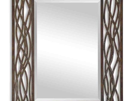 Dorigrass Brown Metal Mirror on Sale