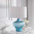 Marjorie Frosted Turquoise Table Lamp Online Sale