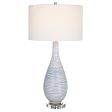 Clariot Ribbed Blue Table Lamp on Sale