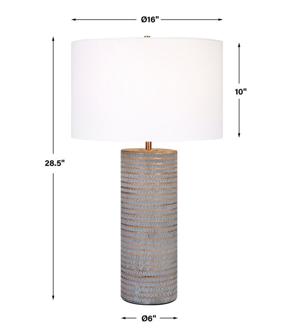 Monolith Gray Table Lamp For Discount