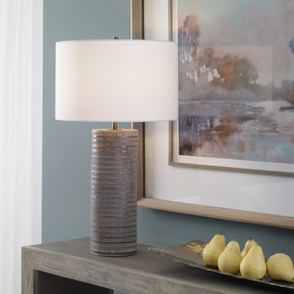 Monolith Gray Table Lamp For Discount