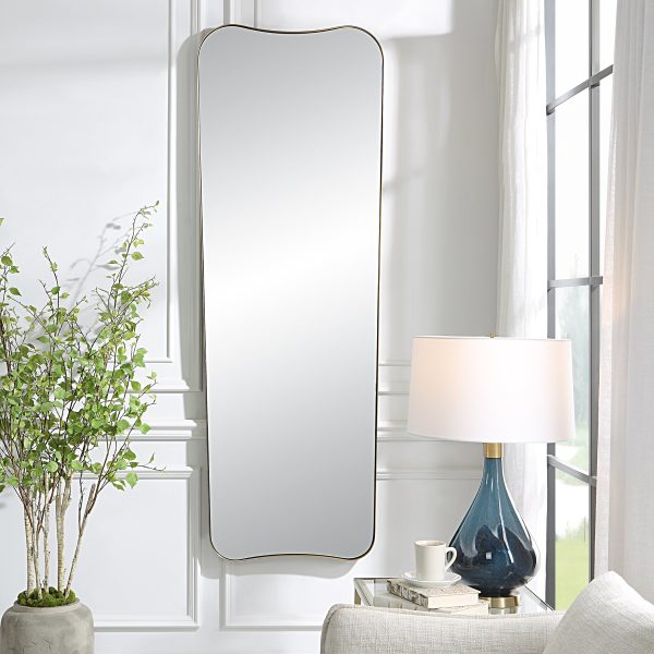 Belvoir Large Antique Brass Mirror on Sale