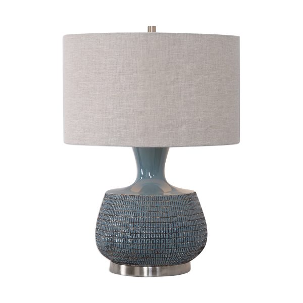 Hearst Blue Glaze Table Lamp For Cheap