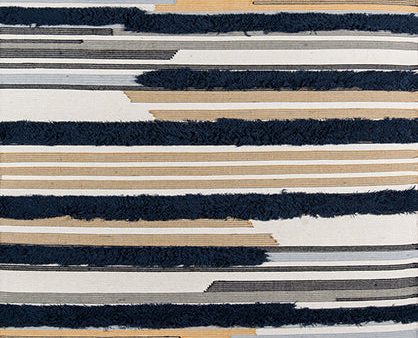 Contemporary Hand Made Blue Rug Online now