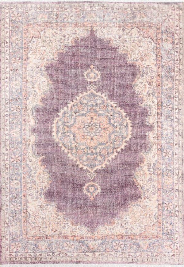 Traditional Machine Made Purple Rug Online