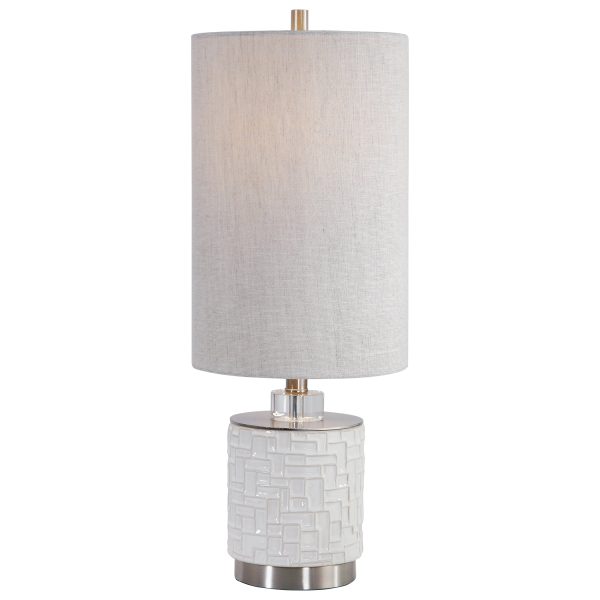 Elyn Glossy White Accent Lamp Fashion