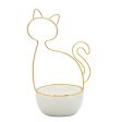 10 H Cat Trinket Tray, White on Sale