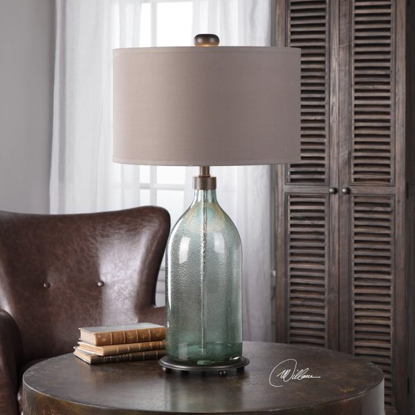 Massana Gray Glass Table Lamp Cheap