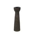 Ceramic 14  Bead Candle Holder Black Gold Hot on Sale