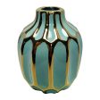 Ceramic 8 H Decorative Vase, Green Gold Online Hot Sale