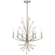 Juliette 6 Light Silver Chandelier For Discount