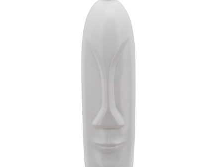 18 H Face Vase, White Fashion