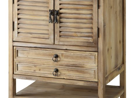 2 Door Weathered Oak Bedside Accent For Cheap