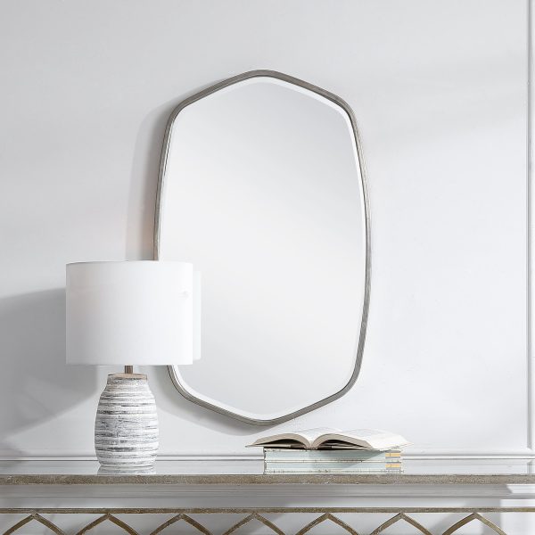 Duronia Brushed Silver Mirror Online now